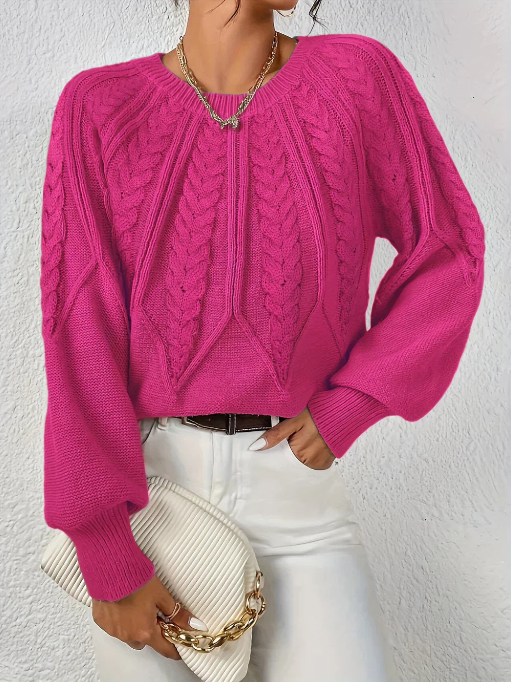 Lea – A Stylish and Warm Knitted Jumper