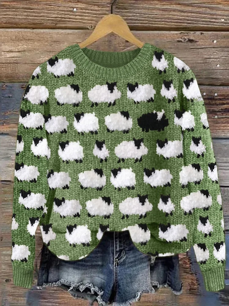 Sora | Warm Cozy Sweater with Christmas Trees